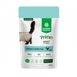  Nature’s Protection Prime Pounch Cat Skin & Coat Chicken & White Fish 85gr