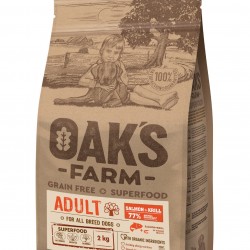 Oaks Farm Grain Free All Adult Salmon-Krill 2kg