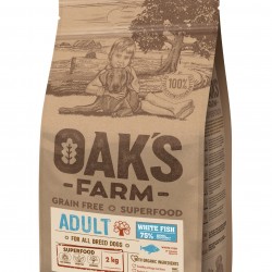 Oaks Farm Grain Free All Adult White fish 2kg