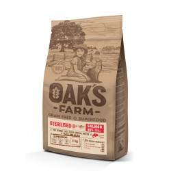 Oak’s Farm Grain Free Cat 8+ Sterilised Salmon 2kg