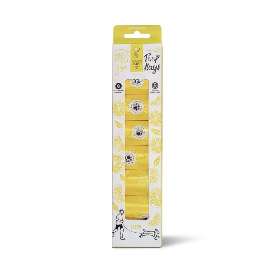 Perfect Care Poop Bags 8 Ρολά Λεμόνι