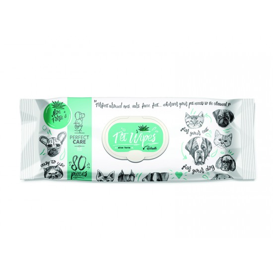 PERFECT CARE PET WIPES Aloe Forte (80 μαντηλάκια)