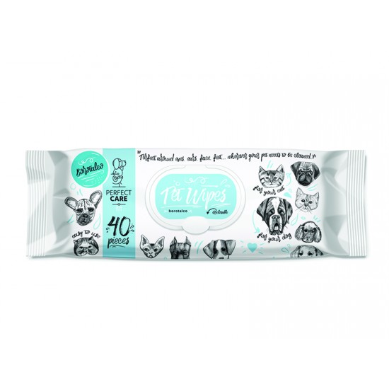 PERFECT CARE PET WIPES BOROTALCO (50 μαντηλάκια)