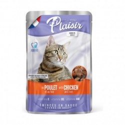PLAISIR POUNCH ADULT STERILISED CHICKEN IN JELLY 100gr