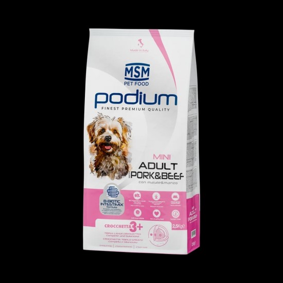 PODIUM MINI ADULT BEEF & PORK 2,5Kg