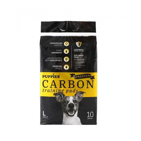 Puppies Premium Πάνες Large Carbon (10 Τεμ) 60x60