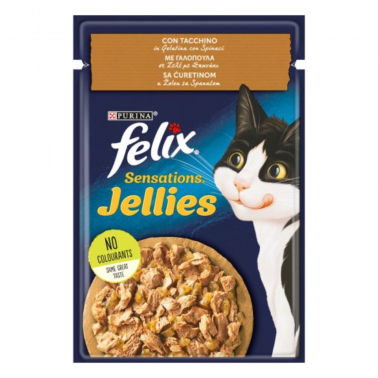 FELIX SENSATIONS ΓΑΛΟΠΟΥΛΑ ΚΑΙ ΣΠΑΝΑΚΙ ΣΕ ΖΕΛΕ 85g