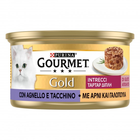 GOURMET GOLD TARTAR ΔΙΠΛΗ ΑΠΟΛΑΥΣΗ ΑΡΝΙ & ΓΑΛΟΠΟΥΛΑ 85gr