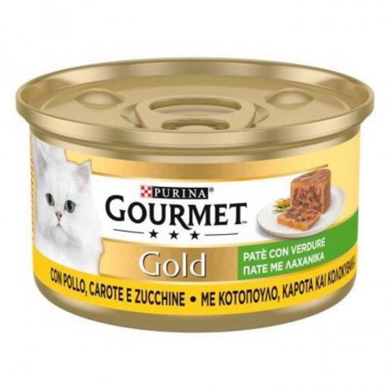 GOURMET GOLD ΠΑΤΕ ΜΕ ΚΟΤΟΠΟΥΛΟ, ΚΑΡΟΤΑ ΚΑΙ ΚΟΛΟΚΥΘΑΚΙΑ 85g