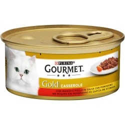 GOURMET GOLD CASSEROLE ΒΟΔΙΝΟ - ΚΟΤΟΠΟΥΛΟ ΣΕ ΣΑΛΤΣΑ ΝΤΟΜΑΤΑΣ 85gr
