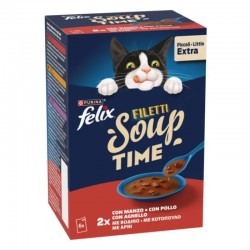 FELIX Soups Fillet με Βοδινό, Κοτόπουλο & Αρνί 6x48gr