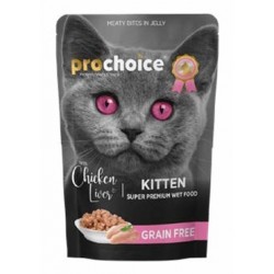 PROCHOICE POUCH GRAIN FREE KITTEN CHICKEN-LIVER 85gr