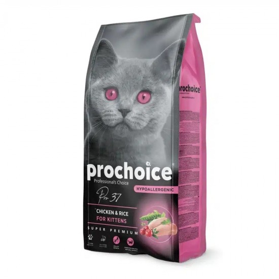 PROCHOICE PRO37 KITTEN CHICKEN 2Kg & ΔΩΡΟ PROCHOICE CREAMY CHICKEN & SHRIMPS 4x15gr
