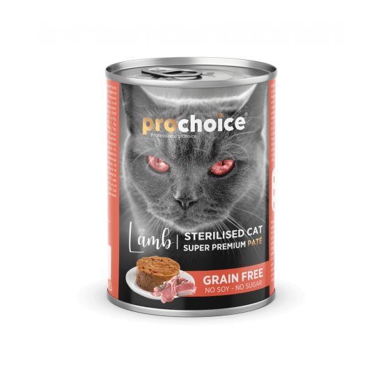 PROCHOICE CAT PATE GRAIN FREE STERILIZED LAMB 400g