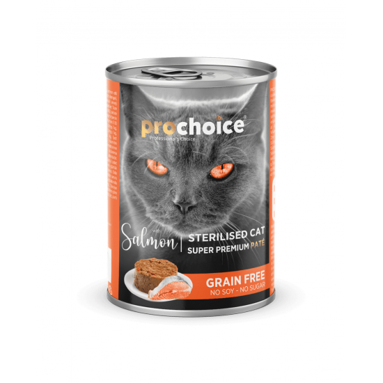 PROCHOICE CAT PATE GRAIN FREE STERILIZED SALMON 400g