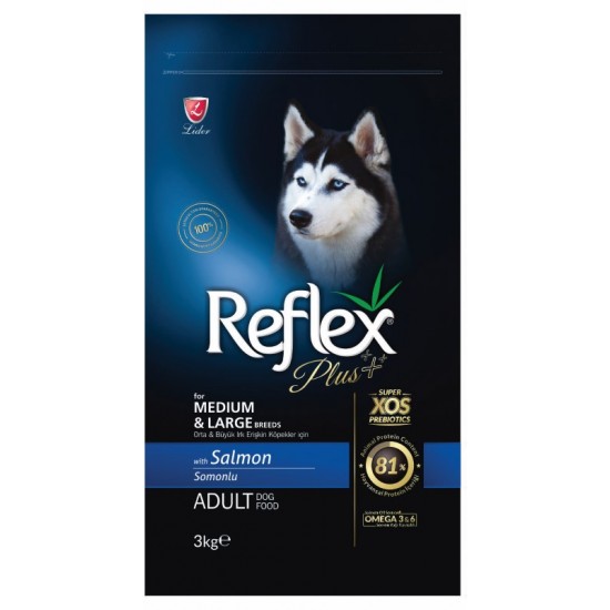 Reflex Plus Medium & Large Adult Salmon 15KG