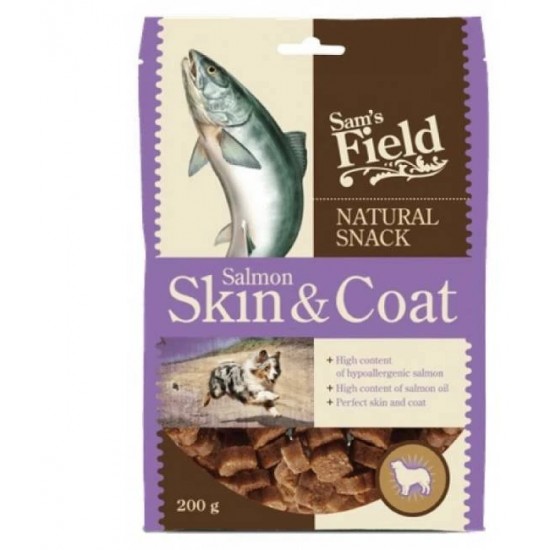 SAM'S FIELD SNACK SKIN & COAT SALMON 200gr