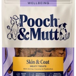 POOCH & MUTT DOG SNACK SKIN & COAT SHRIMP & COCONUT 120g