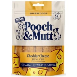 POOCH & MUTT DOG DENTAL MINI STICK SUPERFOOD CHEDDAR CHEESE 200g