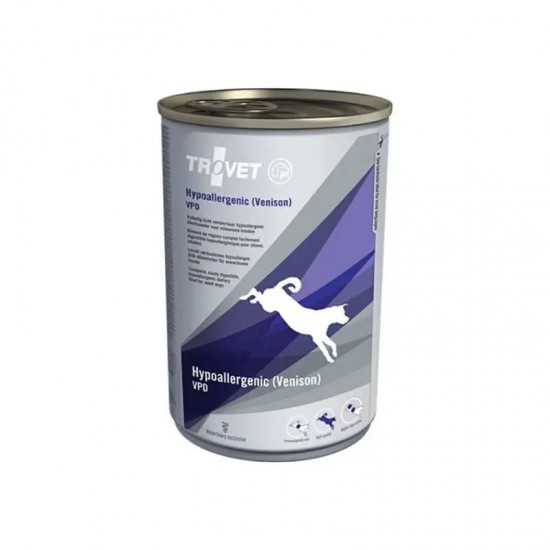 Trovet - Κλινική Κονσέρβα Σκύλου Hypoallergenic με Ελάφι 400gr