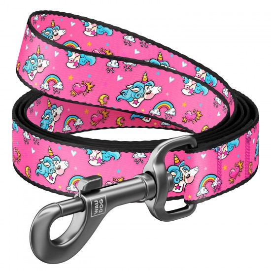 WD - Nylon dog leash UNICORNS 15mm x 122cm (4916)