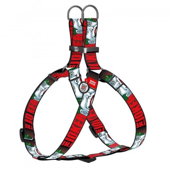 WD - Nylon dog harness with QR passport "JOKER" METAL FASTEX 15MM X 40-55CM (0715-1008)