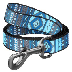 WD - Nylon dog leash ETNO BLUE 15mm x 122cm (4597)