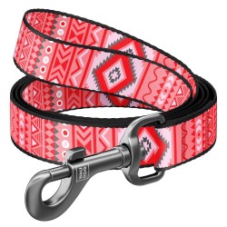 WD - Nylon dog leash ETNO RED 15mm x 122cm (4668)