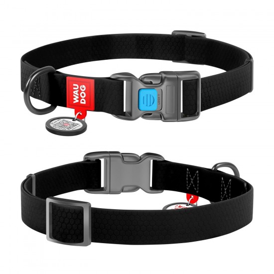 WD - Waterproof dog collar with QR passport  Bl (27451)