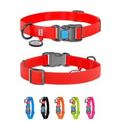 WD - Waterproof dog collar with QR passport  κόκκινο (27453)