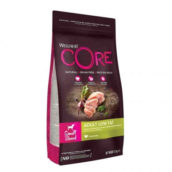 WELLNESS CORE ADULT SMALL - MEDIUM BREED LOW FAT ΓΑΛΟΠΟΥΛΑ 1,5kg