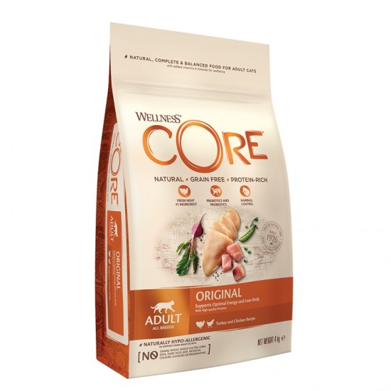 WELLNESS CORE ADULT ORIGINAL ΓΑΛΟΠΟΥΛΑ & ΚΟΤΟΠΟΥΛΟ 4kg