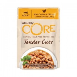 WELLNESS CORE Tender Cuts Fillets Chicken & Liver 85gr