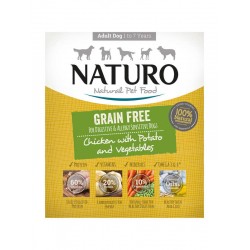 NATURO Dog GF Κοτόπουλο, Πατάτα & Λαχανικά-400gr