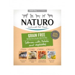 NATURO Dog Σολομός, Ρύζι & Λαχανικά-400gr