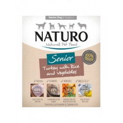 NATURO Dog Senior Γαλοπούλα, Ρύζι & Λαχανικά-400gr