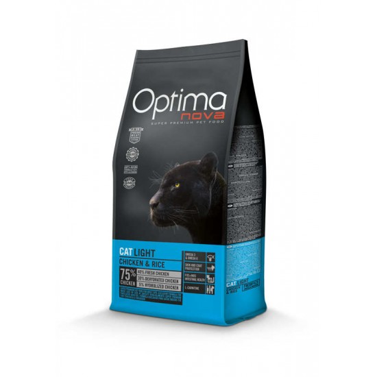 Optima nova Cat Adult Light (κοτόπουλο & ρύζι) 2kg